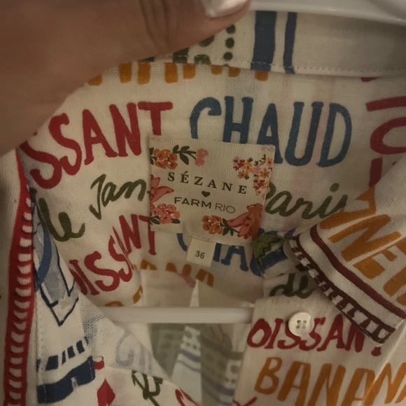 Farm Rio X Sezane Paris AMA Rio Shirt - Picture 3 of 7